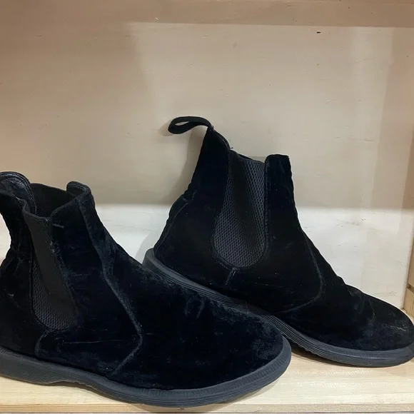 Dr. Martens Flora Chelsea Velvet Boots